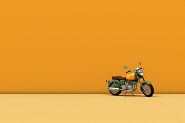 motorcycle on color background, copyspace for your individual text