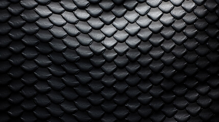 Background texture black leather reptiles. Snake skin or dragon scale texture