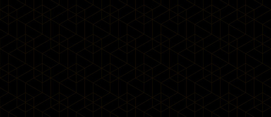 Vector seamless cubic hexagon pattern. Abstract geometric low poly background. Stylish grid texture.