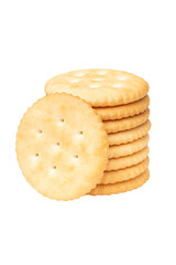 Cutout Stack of Round Salty Crackers
