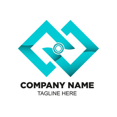 Vector Infinity Blue Radient Modern Logo Suitable for a Company Logo