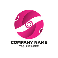 Vector Infinity Pink Radient Modern Logo Suitable for a Company Logo