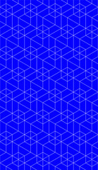Vector seamless cubic hexagon pattern. Abstract geometric low poly background. Stylish grid texture.
