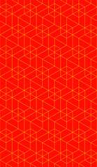 Vector seamless cubic hexagon pattern. Abstract geometric low poly background. Stylish grid texture.