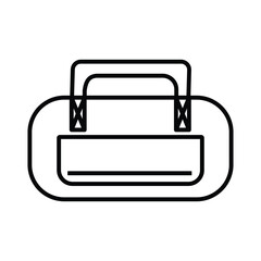 duffel bag icon symbol outline