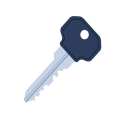 House key. Realistic modern door key. Home security. Vector illustration.
