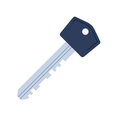 House key. Realistic modern door key. Home security. Vector illustration.