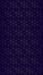 Fototapeta premium Vector seamless cubic hexagon pattern. Abstract geometric low poly background. Stylish grid texture.