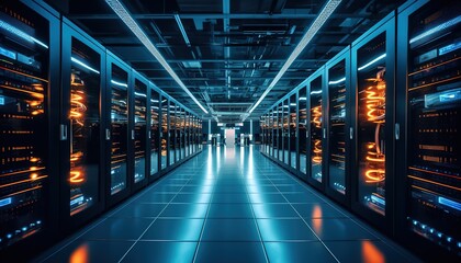 Obraz premium Network or Server Room