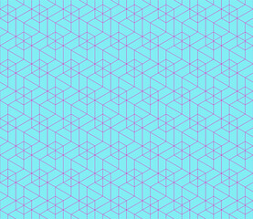 Vector seamless cubic hexagon pattern. Abstract geometric low poly background. Stylish grid texture.