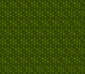 Vector seamless cubic hexagon pattern. Abstract geometric low poly background. Stylish grid texture.