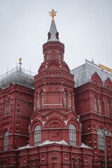 red building on the red square, moscow