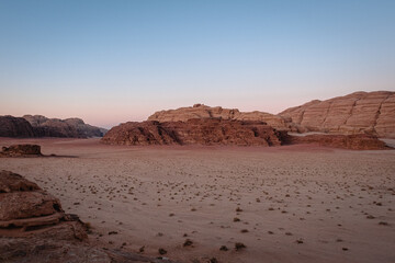 wadi rum desert panorama in jordan