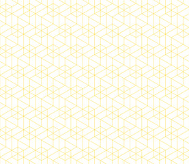 Vector seamless cubic hexagon pattern. Abstract geometric low poly background. Stylish grid texture.