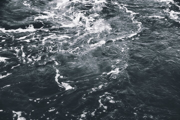 Black and white abstract water texture background.