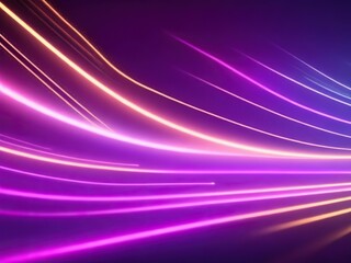 Fototapeta premium Abstract futuristic background with pink blue glowing neon moving high speed wave lines and bokeh lights