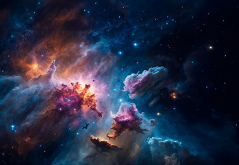  Deep, space galaxy background. Astronomical background. Starry sky.