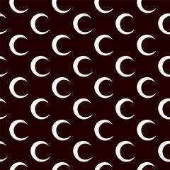 Simple moon silhouettes seamless pattern.