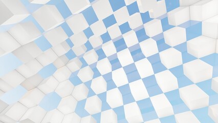 Abstract architecture background cube pattern walls 3d render