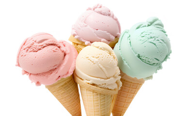 Ice cream in a cone, generative AI 