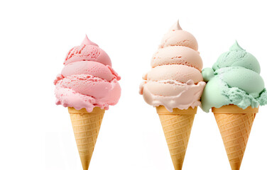 Ice cream in a cone, generative AI 