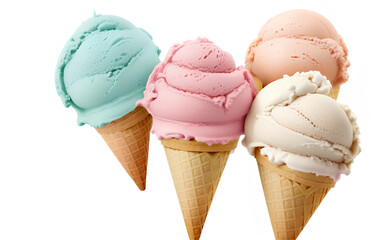 Ice cream in a cone, generative AI 