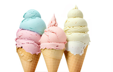 Ice cream in a cone, generative AI 