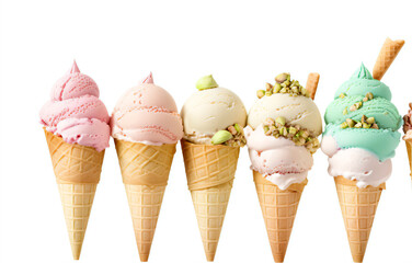 Ice cream in a cone, generative AI 