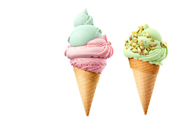 Ice cream in a cone, generative AI 