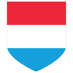 Luxembourg flag shape. Flag of Luxembourg design shape