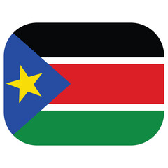 South Sudan flag. Flag of South Sudan design shape.