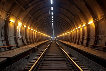 Fototapeta na wymiar Modern railway tunnel. train technology concept.