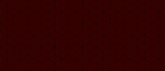 Vector seamless cubic hexagon pattern. Abstract geometric low poly background. Stylish grid texture connect the dots.