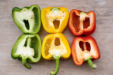 fresh summer colored bell pepper