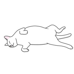 illustration of a cat laying down