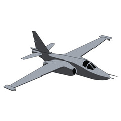 frogfoot jetfighter flat vector design