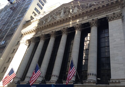 Stock Exchange Building On Wall Street New York, 28 June 2017