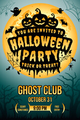 halloween background with pumpkin