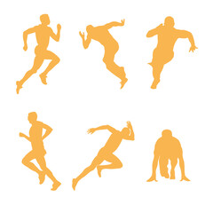 Golden vector of running man