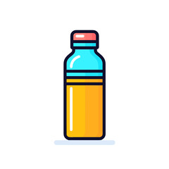 Water Bottle Icon on White Background. Vector Illustration.