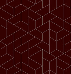 Vector seamless linear pattern. Abstract geometric background. Stylish fractal texture,