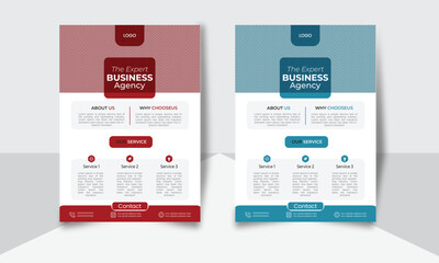 Unique flyer. Clean advertising design. Business flyer layout with modern design. 