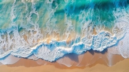 Fototapeta na wymiar Ocean waves on the beach as background