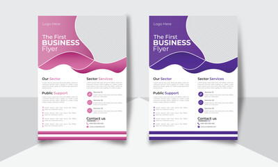 Corporate template Flyer design. Clean advertising design. Flayer  layout with modern design. Professional unique flayer design.