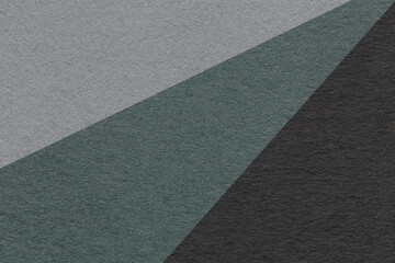 Fototapeta premium Texture of old craft gray , green and black color paper background, macro. Vintage abstract teal cardboard