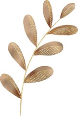 Gold Shining Paint Stain Hand Drawn Illustration brush stroke paint
 ornament decorate.gold watercolor botanical leaf. Wedding invitation border