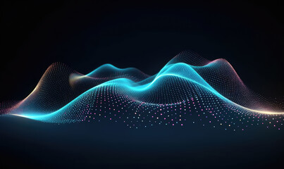 Abstract analysis visualization. Landing page wallpaper. Created with generative AI tools