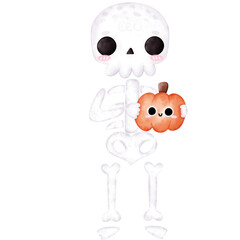 Cute Skeleton, Skull, Cute Halloween, Skeleton