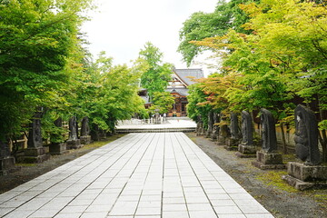 Path to Saisyoin Temple in Hirosaki, Aomori, Japan - 日本 青森 弘前 金剛山 最勝院 参道