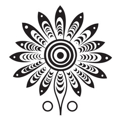 vector minimalist Flowers,black and white minimalist line art floral pattern,round floral patterns,boho style,eps image,suitable for wall art and t-shirt printing,editable print